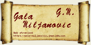 Gala Miljanović vizit kartica